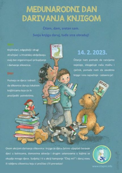 Međunarodni dan darivanja knjiga: GKK organizira akciju darivanja knjiga i slikovnica
