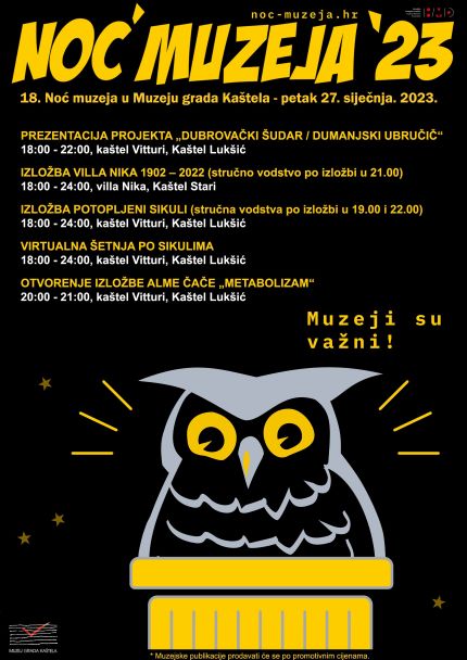 18. Noć muzeja pod nazivom ‘Muzeji su važni!’