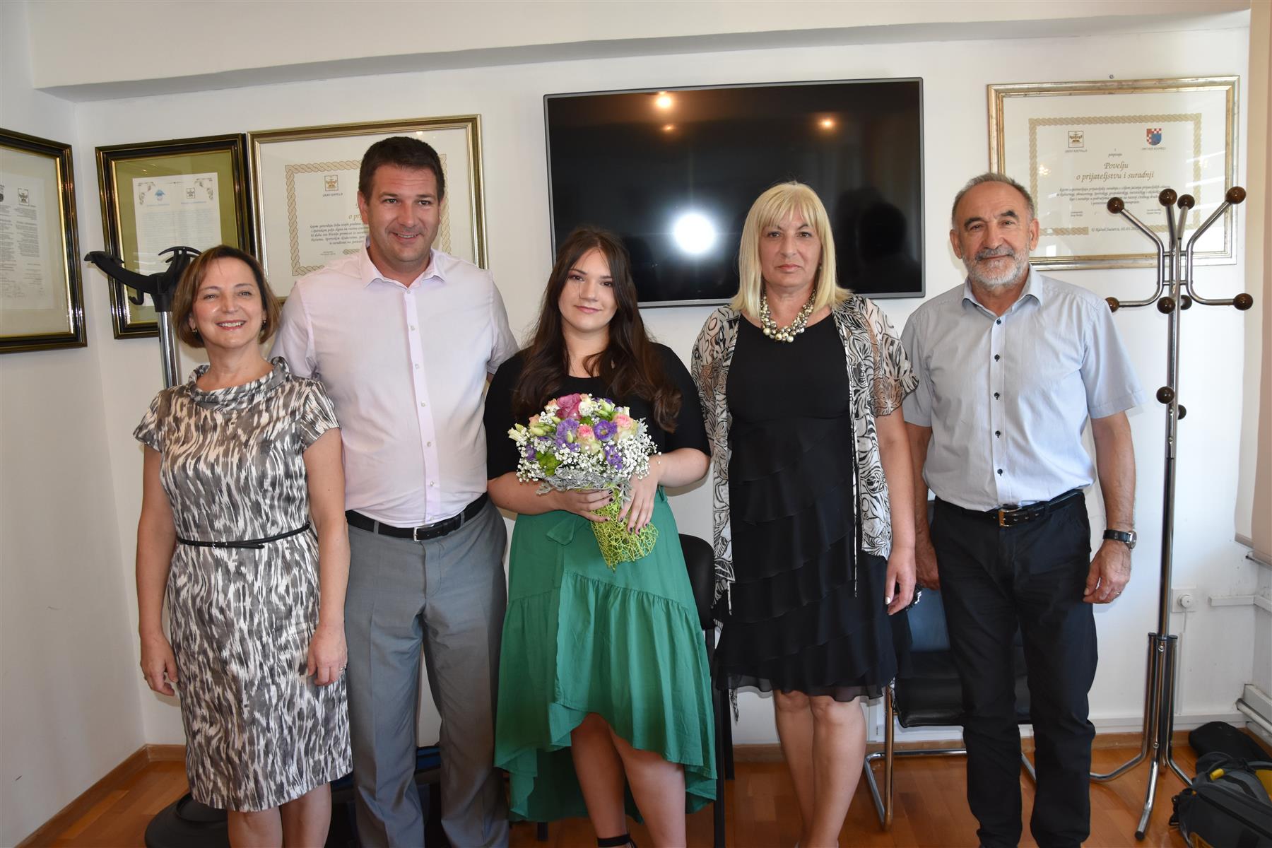 Prijem za kaštelansku učenicu Jagodu Sabljić, dobitnicu Oskara znanja