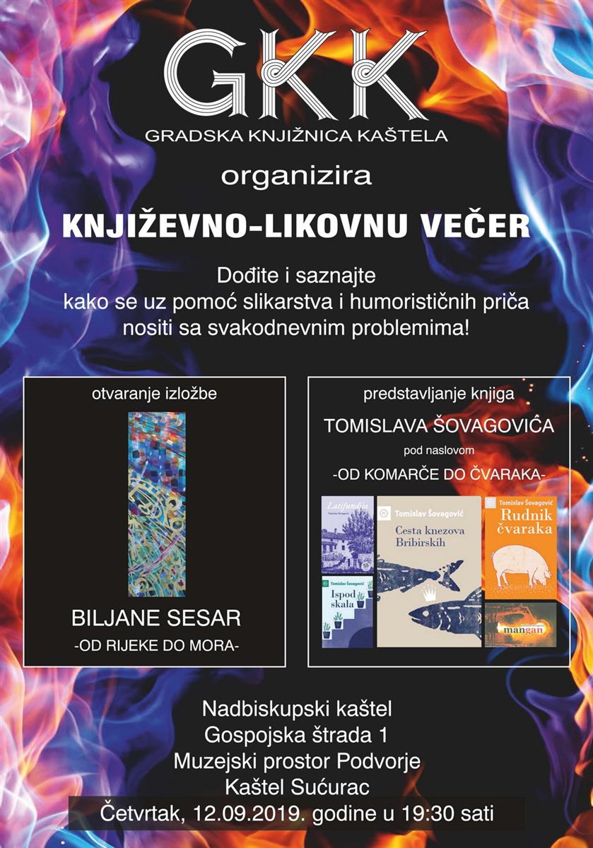 Likovno-književna večer uz Biljanu Sesar, Tomislava Šovagovića i klapu Štorija