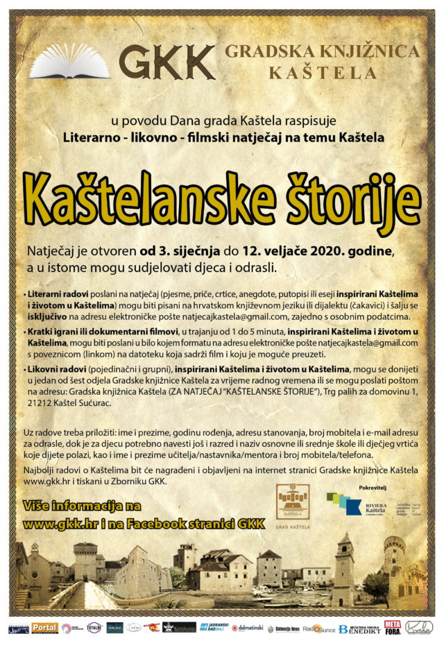 Literarno-likovno-filmski natječaj “Kaštelanske štorije 2020.”