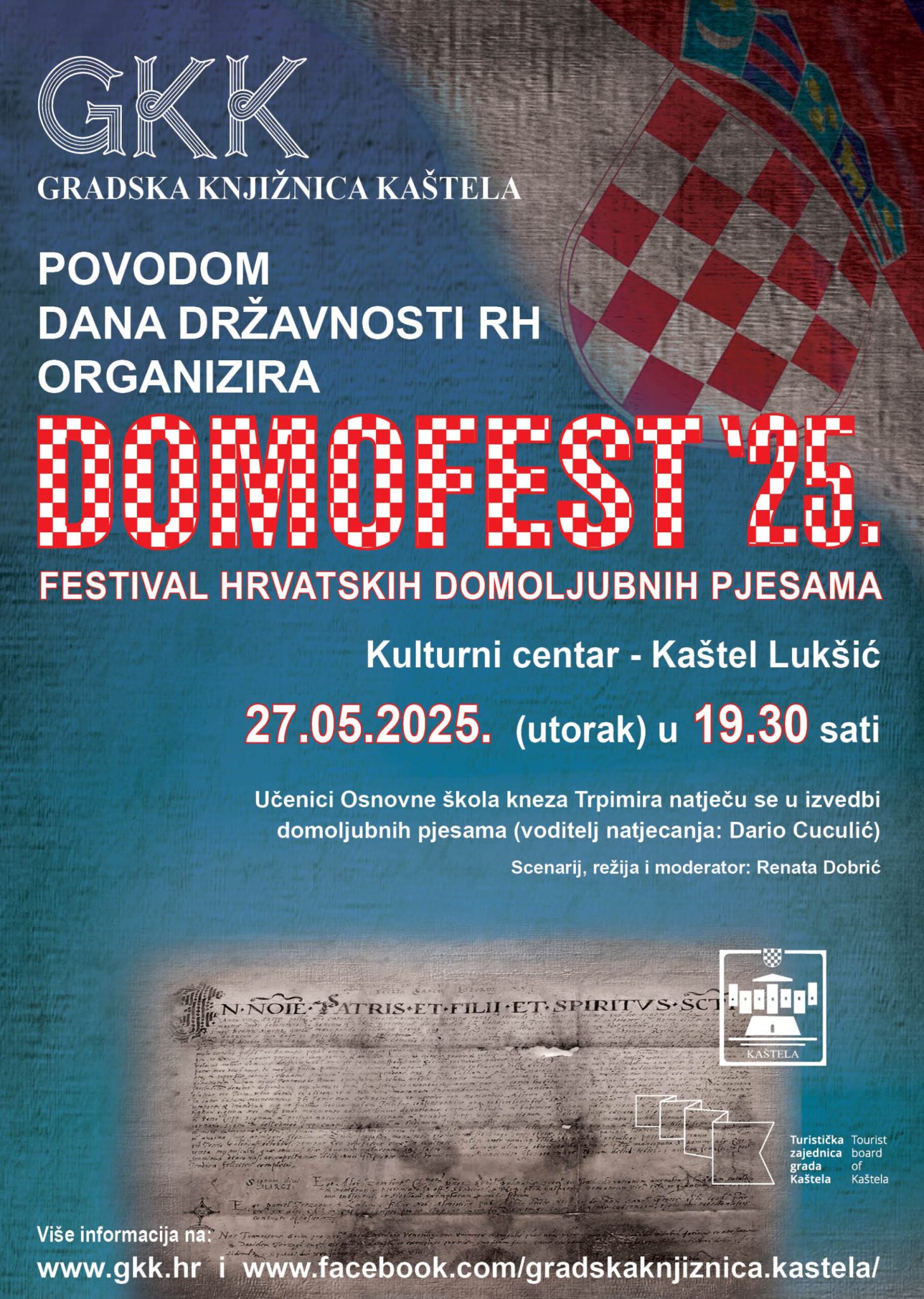 Domofest 2025 Gkk Gradska Knjiznica Kastela Kaštelanski Festival Domoljubnih Pjesama