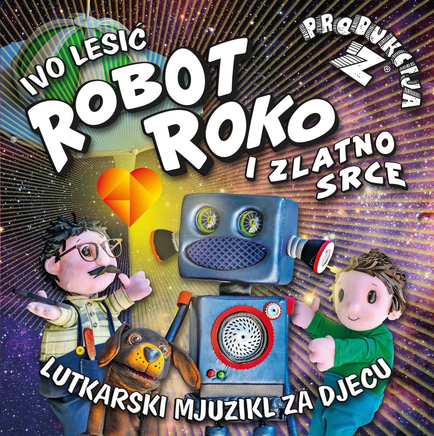 ROBOT ROKO I ZLATNO SRCE-interaktivni kazališni mjuzikl za djecu u izvedbi Produkcije Z- Dudanov park, K. Kambelovac
