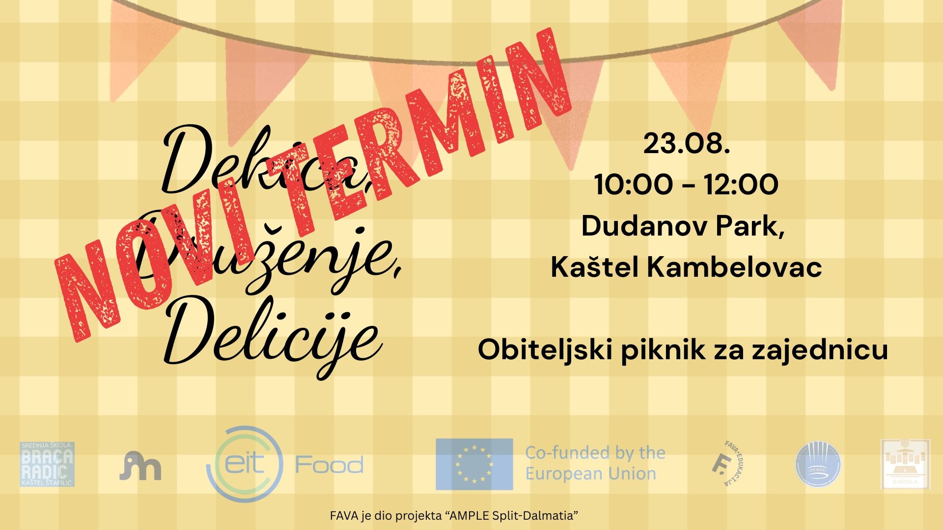“DEKICA, DRUŽENJE I DELICIJE” – Manifestacija na otvorenom za mlade uz prigodne tradicijske slastice – Dudanov park, K. Kambelovac