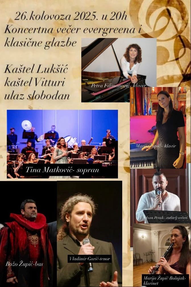 VEČER EVERGREENA I KLASIČNE GLAZBE – Vitturi, K. Lukšić