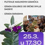 Uskrsna Radionica Pletenje Maslinovih Grančica Izrada Golubica Od Srčike Divlje Smokve Baraban Gkk Gradska Knjiznica Kastela