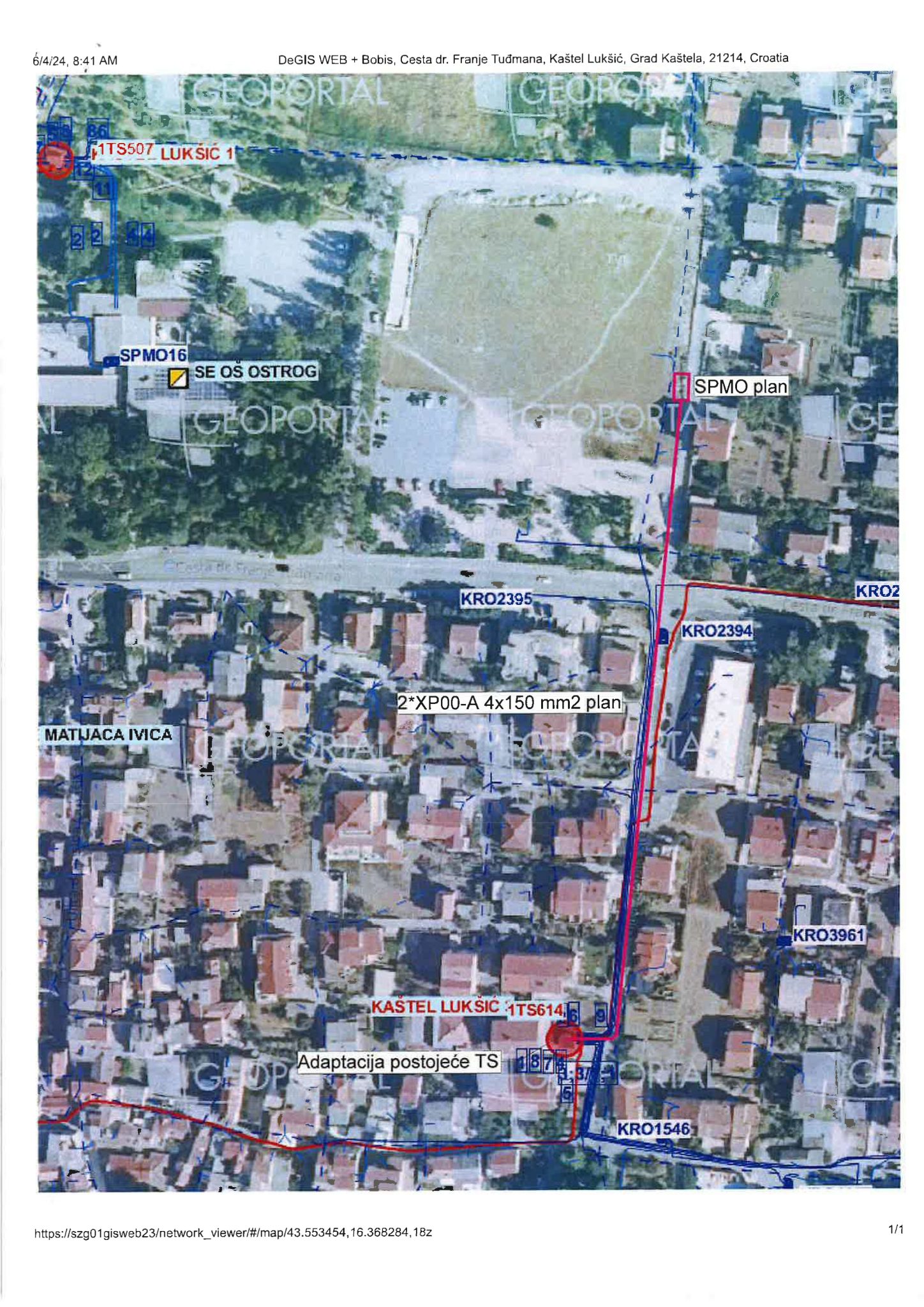 OBAVIJEST O RADOVIMA – Kaštel Lukšić (Ulica dr. Alojzija Stepinca)