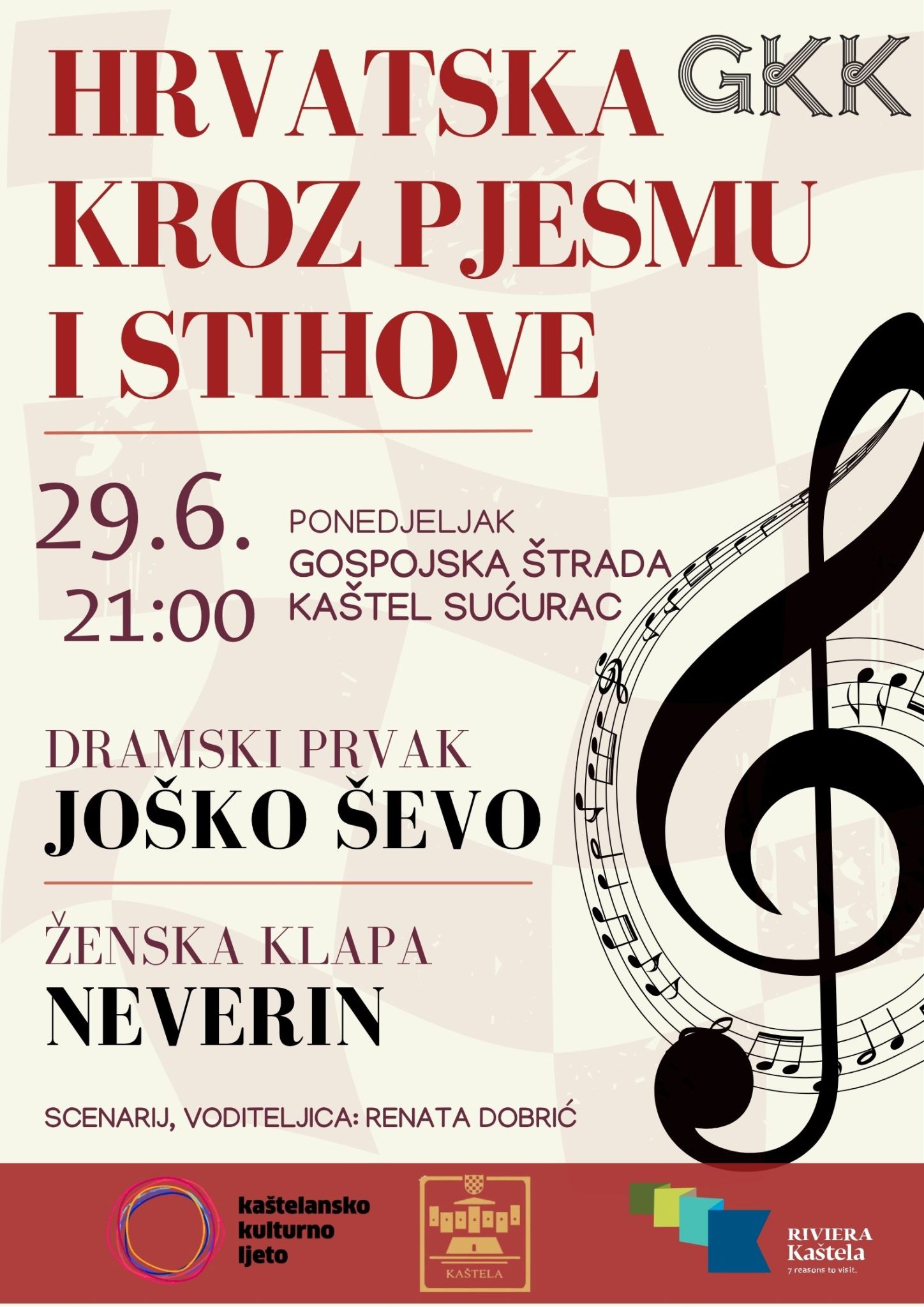 HRVATSKA KROZ PJESMU I STIHOVE – VEČER DOMOLJUBNE PJESME – Gospojska štrada, Kaštel Sućurac