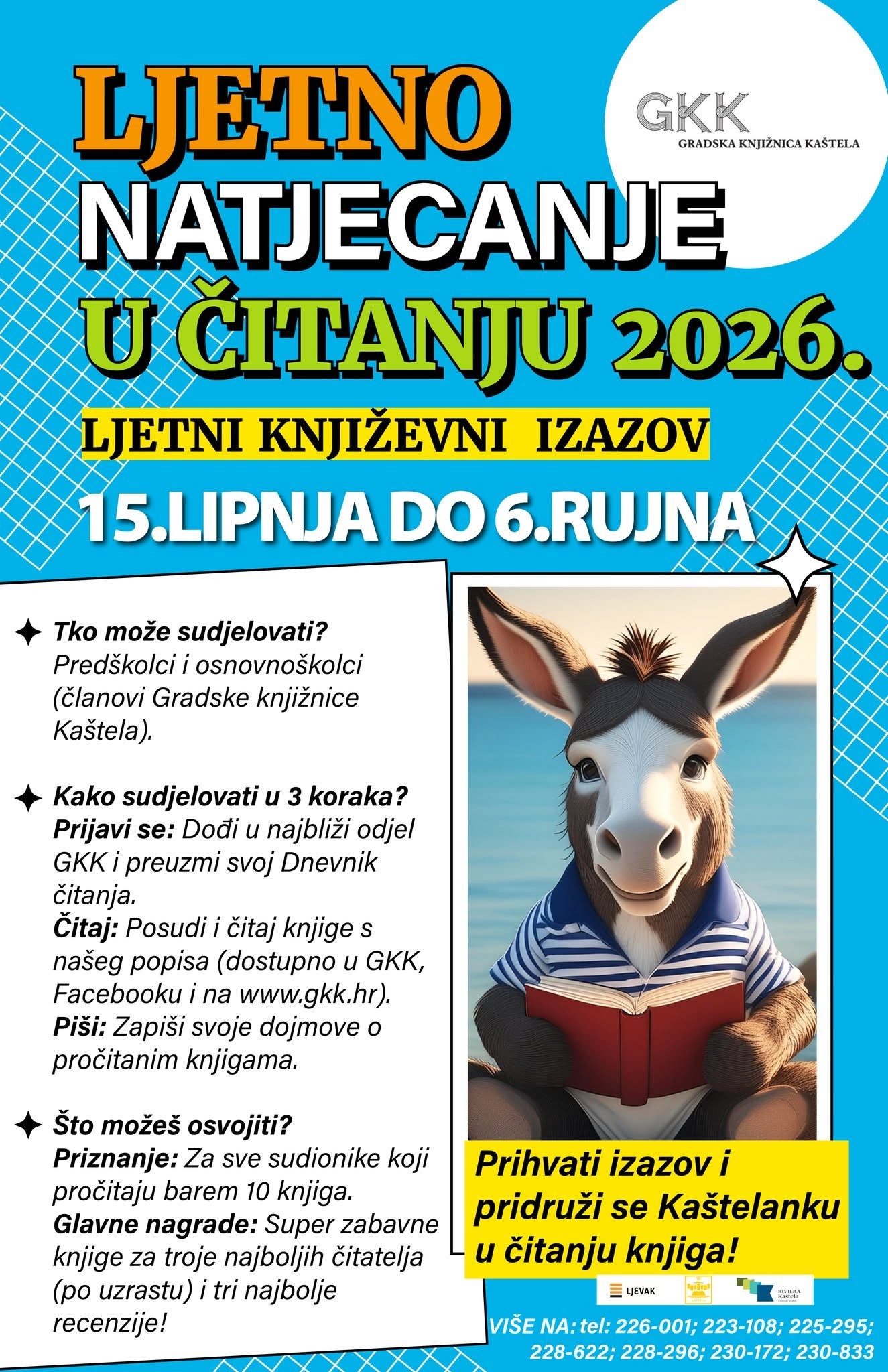 Ljetni Književni čitateljski Izazov Gradske Knjižnice Kaštela 2026 Gkk