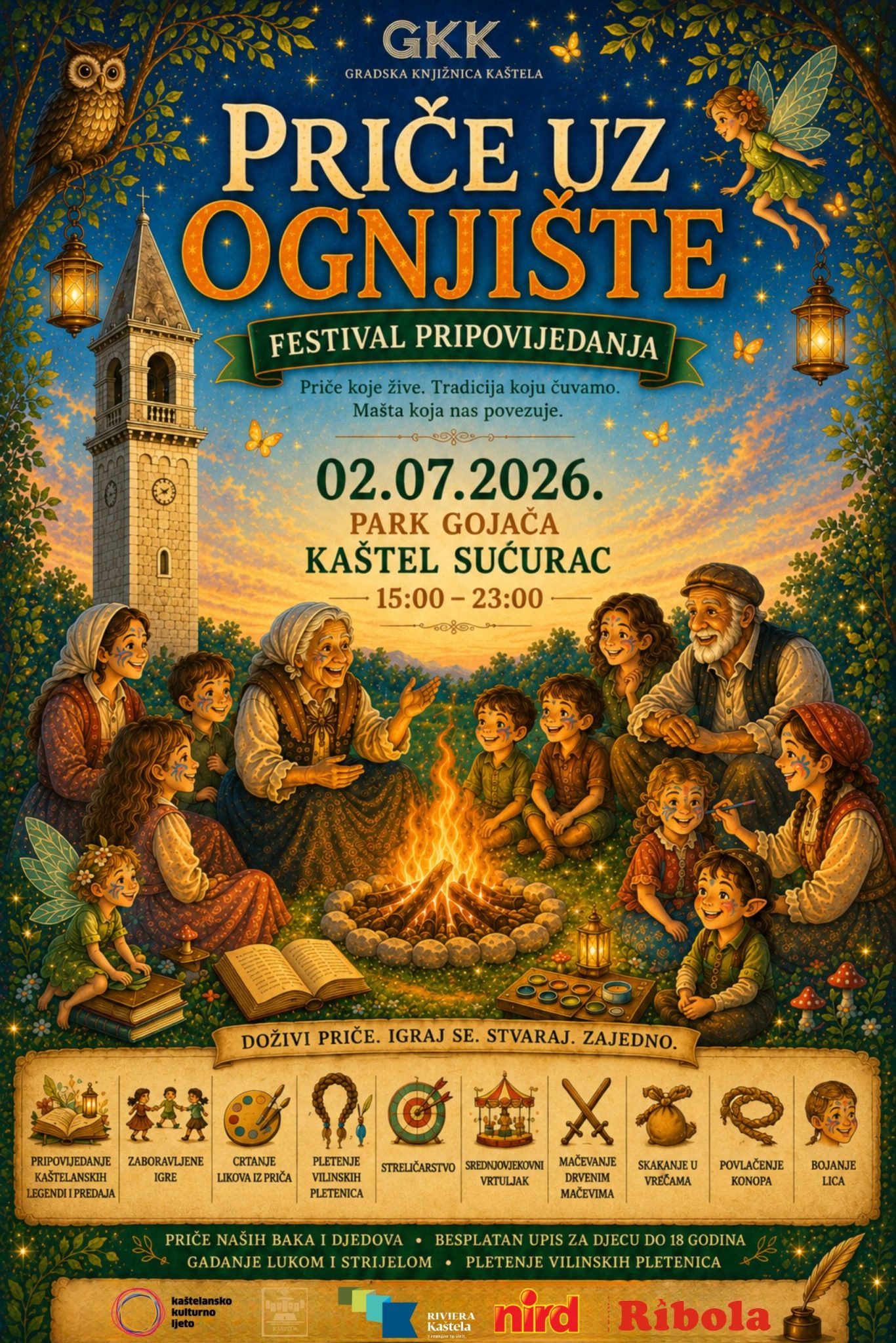 PRIČE UZ OGNJIŠTE – Park Gojača, Kaštel Sućurac