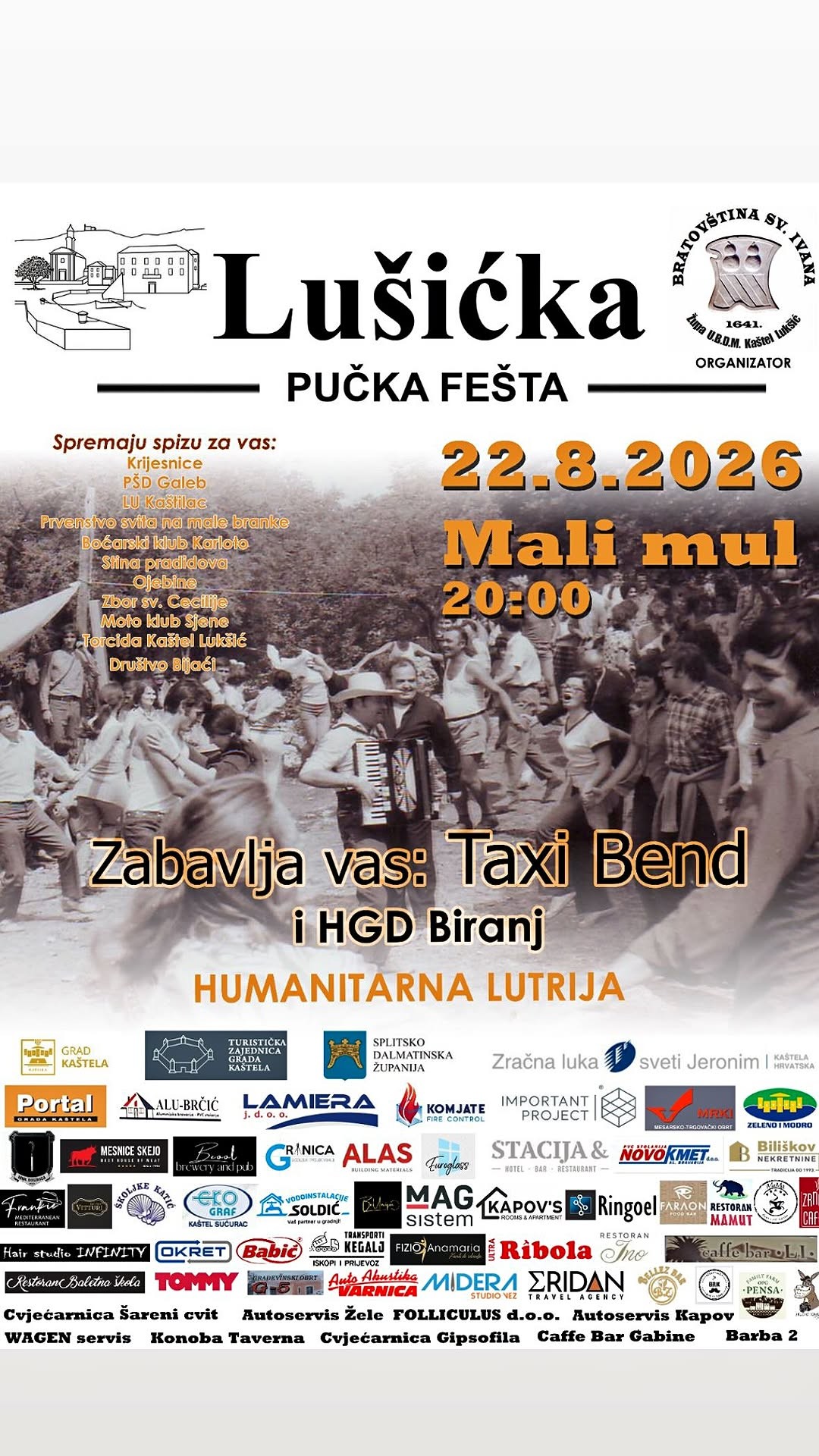 LUŠIĆKA PUČKA FEŠTA – Brce, Kaštel Lukšić